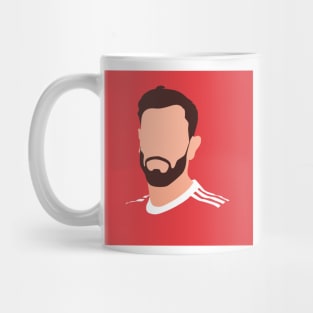 Bruno Fernandes Minimalistic Face Art Mug